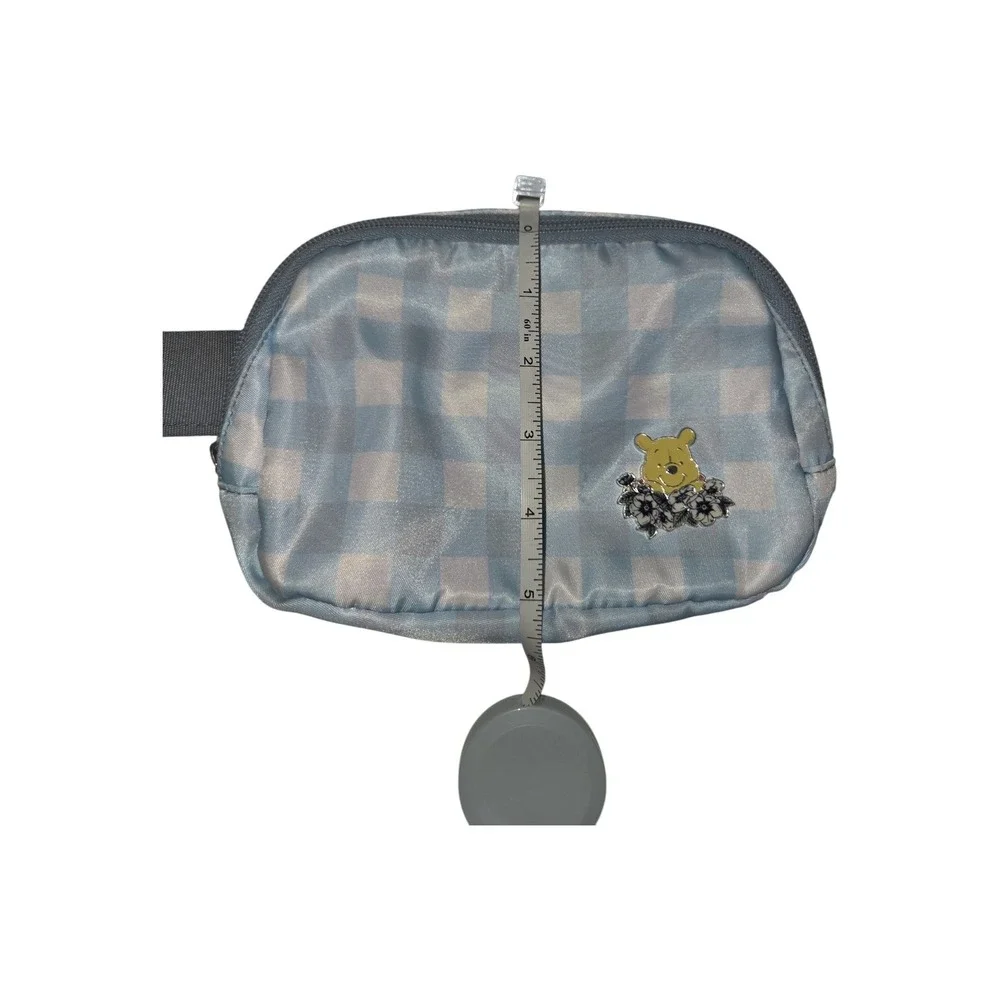Disney Winnie the Pooh Blue Gingham Belt Bag Kids Fanny Pack Adjustable Strap
